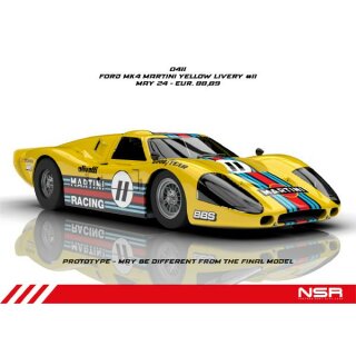 NSR Ford GT40 MK IV Martini Racing yellow #11 Analog / Digital 132